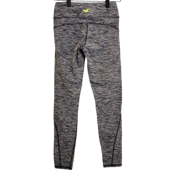 Hollister Black Gray Heather Patterned Tight Leggings Extra Small High Waist EUC - Picture 2 of 8